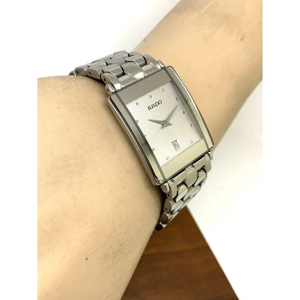 Rado Women's Watch 160.0486.3 Diastar Swiss Quartz Silver Steel Tank 24m…